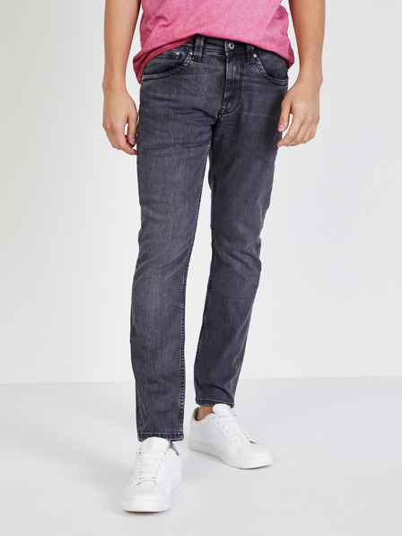Pepe Jeans Dunkelgraue Herrenjeans mit gerader Passform Pepe Jeans Cash