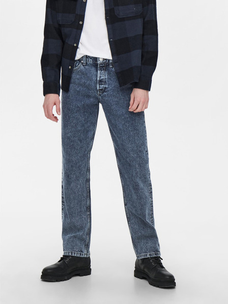 ONLY & SONS Dunkelblaue Jeans mit gerader Passform ONLY & SONS Edge