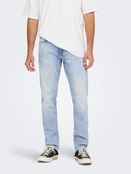 ONLY & SONS Hellblaue Herrenjeans mit geradem Schnitt ONLY & SONS Weft