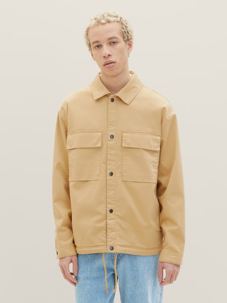 Tom Tailor Denim Hellbraune leichte Hemdjacke für Herren Tom Tailor Denim