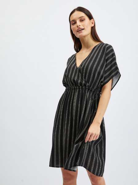 Orsay Schwarzes gestreiftes Damenkleid ORSAY
