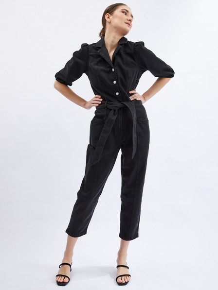 Orsay Schwarzer Denim-Overall für Damen ORSAY