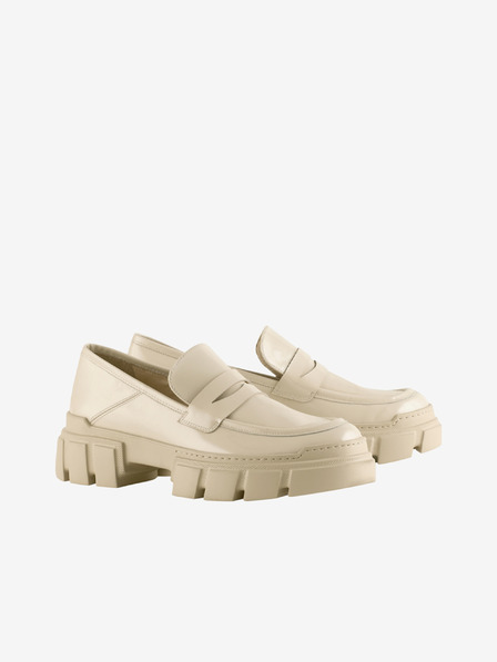 Högl Cremefarbene Damen Högl Vince Plateau-Slipper