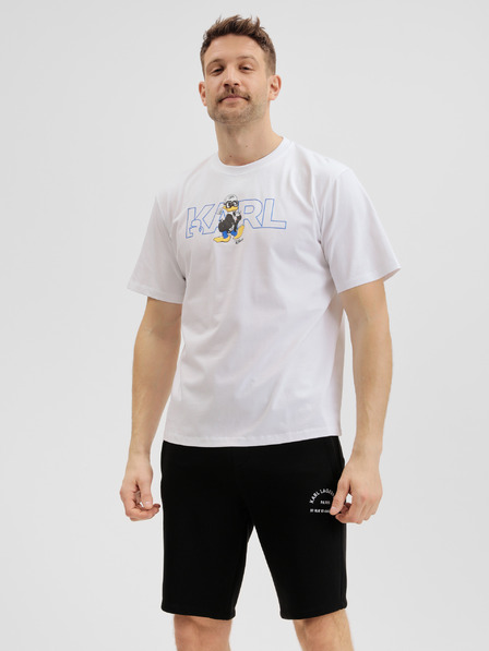 Karl Lagerfeld Weißes Herren-T-Shirt KARL LAGERFELD