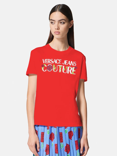 Versace Jeans Couture Rotes Damen T-Shirt Versace Jeans Couture