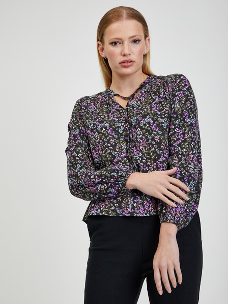 Orsay Schwarze geblümte Bluse ORSAY