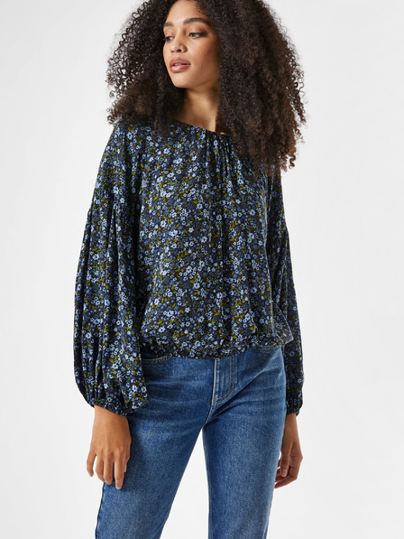 Dorothy Perkins Dunkelblau gemusterte Bluse Dorothy Perkins