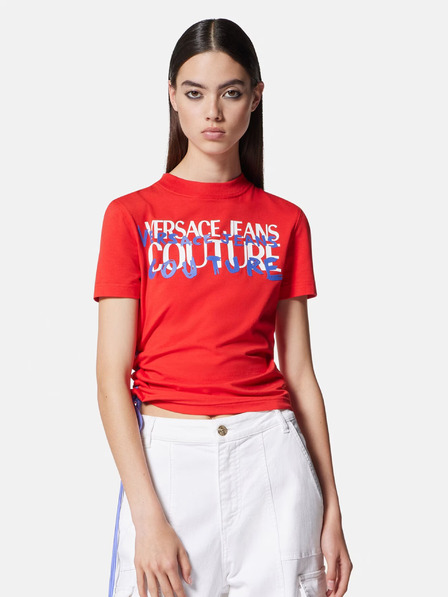 Versace Jeans Couture Rotes Damen T-Shirt Versace Jeans Couture