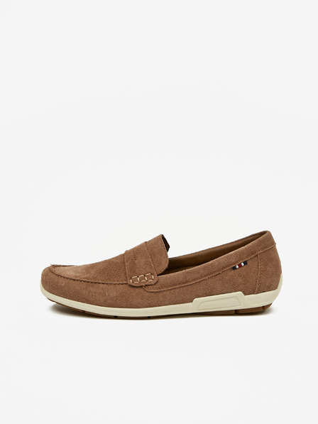 Rieker Braune Herren-Slipper aus Wildleder Rieker