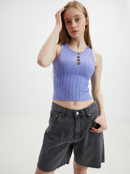 Noisy May Hellviolettes Crop-Top Tank-Top Noisy May Frey