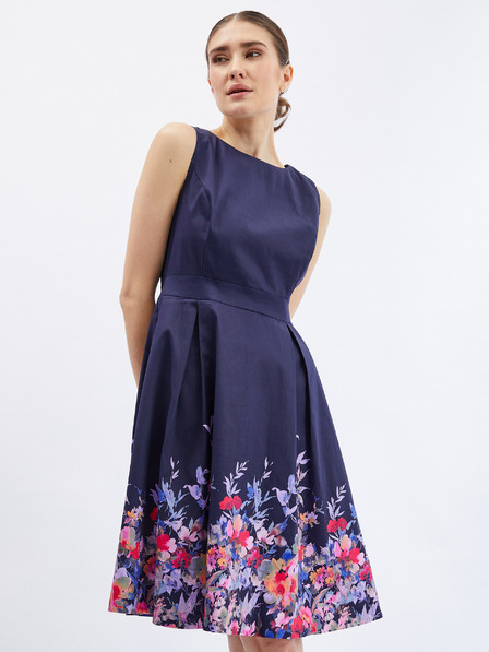 Orsay Dunkelblaues geblümtes Kleid für Damen ORSAY