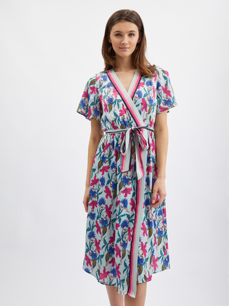 Orsay Rosa-blaues Damen Blumenkleid ORSAY