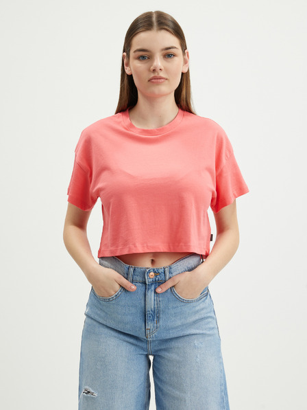 Noisy May Ziegelfarbenes Crop-Top T-Shirt Noisy May Alena