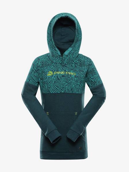 ALPINE PRO Kinder-Baumwollsweatshirt ALPINE PRO KYTORO grün