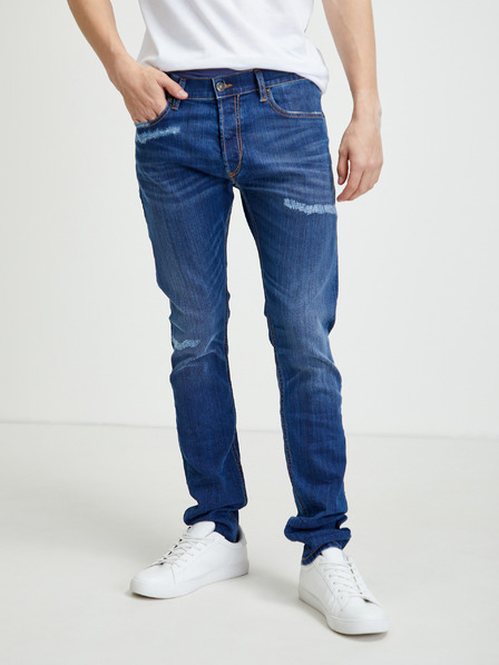 Diesel Blaue Herren-Skinny-Fit-Jeans mit Ripp-Effekt Diesel Tepphar