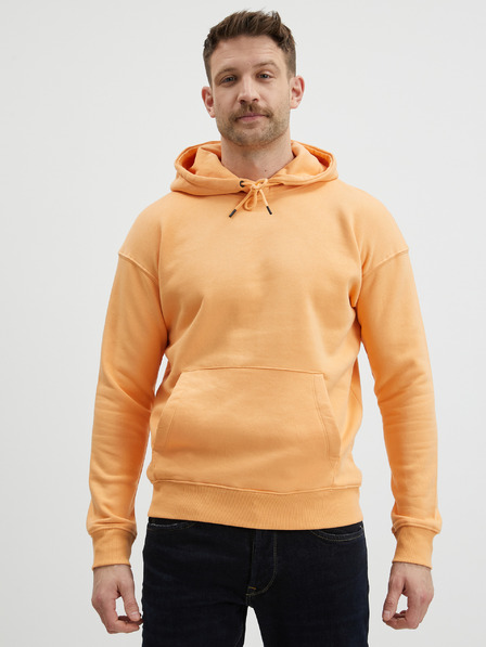 Jack & Jones Orangefarbener Basic-Kapuzenpullover für Herren Jack & Jones Star