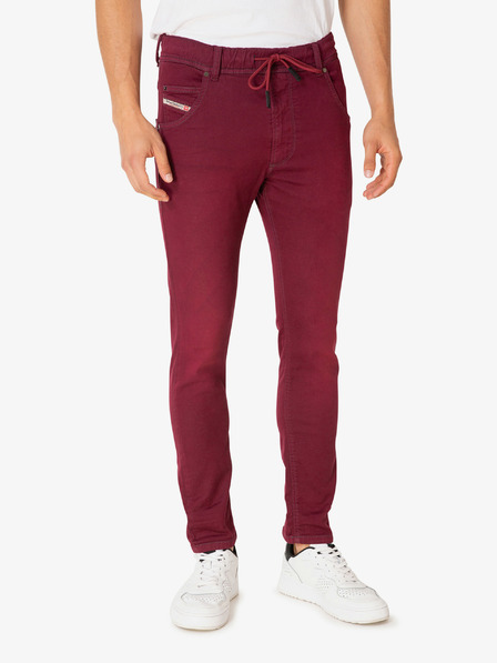 Diesel Burgunderfarbene Herren-Skinny-Fit-Jeans Diesel Krooley