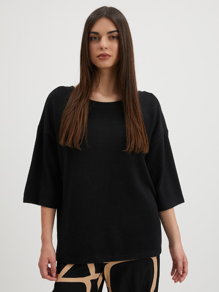 Noisy May Schwarze lockere Bluse mit Rückenschlitz Noisy May City