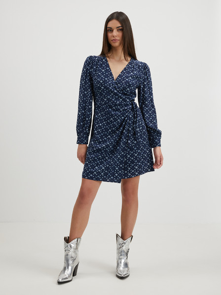 Pepe Jeans Dunkelblaues Damen Wickelkleid Pepe Jeans