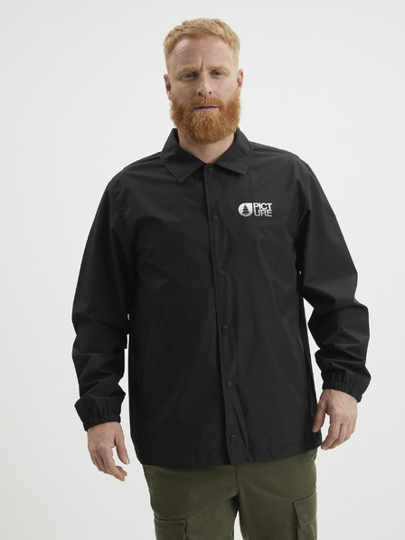 Picture Schwarze leichte Herren-Hemdjacke mit Picture Sinned-Aufdruck