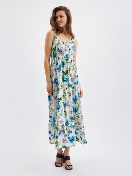 Orsay Blau-cremefarbene Blumenkleid ORSAY für Damen