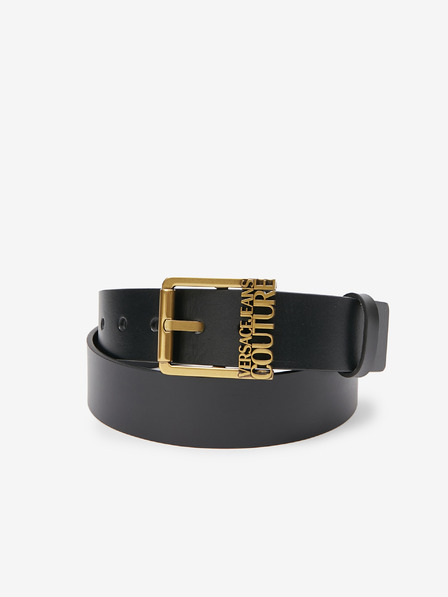 Versace Jeans Couture Schwarzer Herren Ledergürtel Versace Jeans Couture