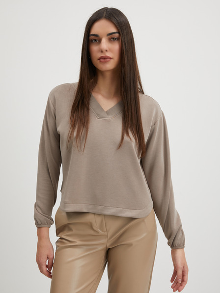 Pieces Beigefarbenes T-shirt Pieces Lise