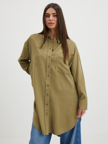 ONLY Khaki Damen Long Shirt ONLY Corin-Aris