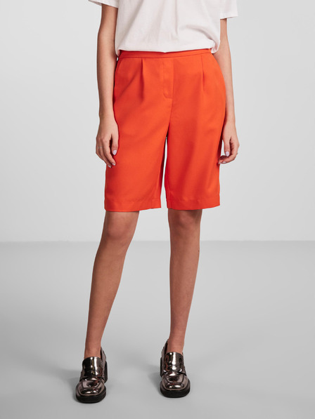 Pieces Orangefarbene Damen-Shorts Pieces Tally