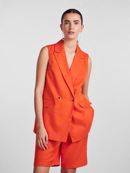 Pieces Orangefarbene Damenweste Pieces Tally