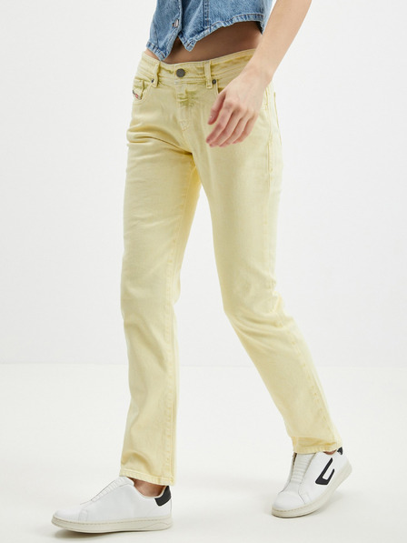 Diesel Gelbe Diesel Damenjeans mit gerader Passform