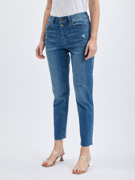 Orsay Dunkelblaue Damen-Straight-Fit-Jeans ORSAY