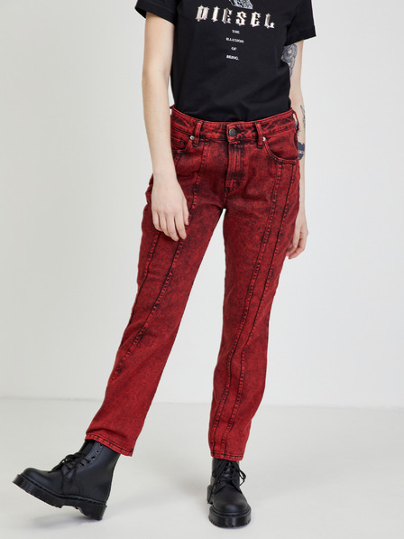Diesel Rote Diesel Joy Jeans für Damen mit gerader Passform