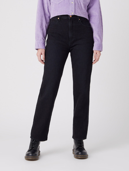 Wrangler Schwarze Wrangler Straight Fit Jeans für Frauen