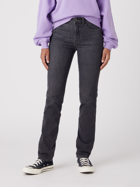 Wrangler Schwarze Wrangler Straight Fit Jeans für Frauen
