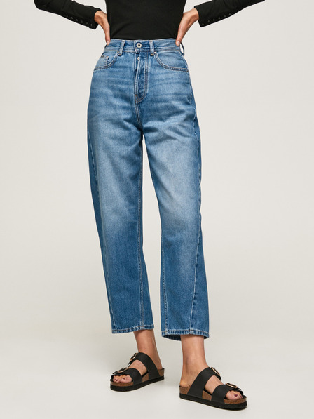 Pepe Jeans Pepe Jeans Blau Damenjeans mit weitem Bein und verkürztem Schnitt Addison