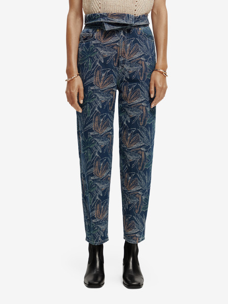 Scotch & Soda Dunkelblaue gemusterte Damenjeans von Scotch & Soda
