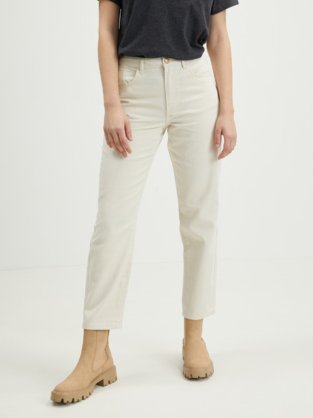 Jacqueline de Yong Cremefarbene Straight Fit-Jeans für Damen JDY Cilla