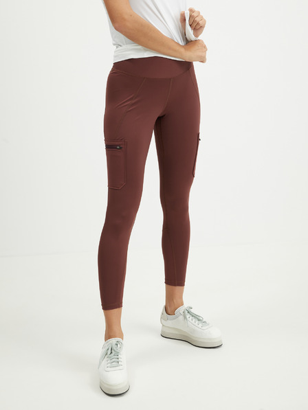 Wrangler Burgunderfarbene Damen-Leggings mit Taschen Wrangler