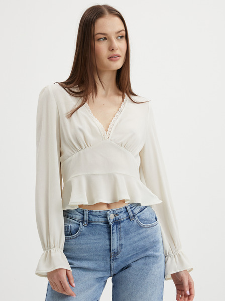 Vila VILA Vimka Creme Damen-Top