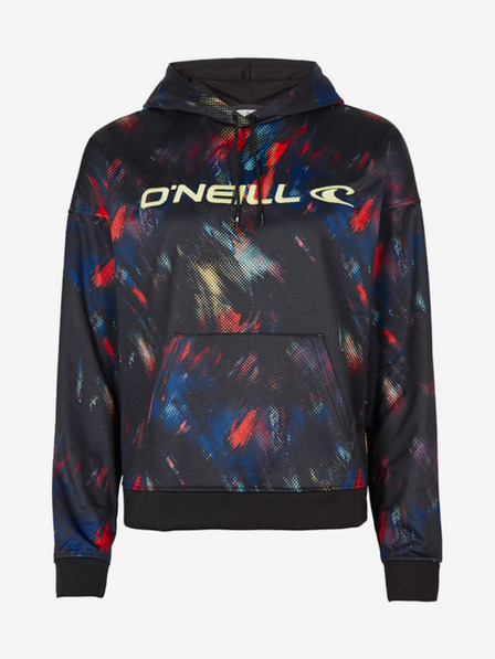O'Neill Blau und schwarz gemusterter Damen-Kapuzenpullover O'Neill RUTILE HOODED FLEECE