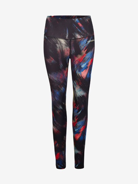 O'Neill Rot und schwarz gemusterte Damen-Leggings O'Neill ACTIVE LEGGING