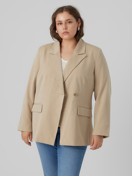 Vero Moda Curve Beigefarbene Damenjacke VERO MODA CURVE Esme