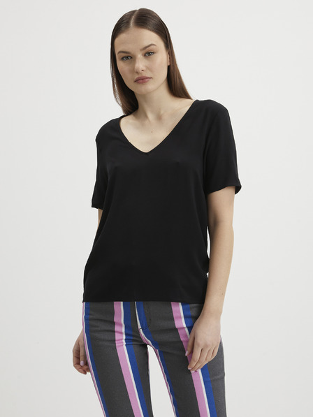 Vila Schwarzes Damen-Basic-Shirt VILA Paya