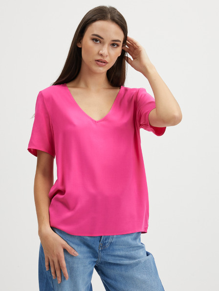 Vila Dunkelrosa Damen Basic Hemd VILA Paya