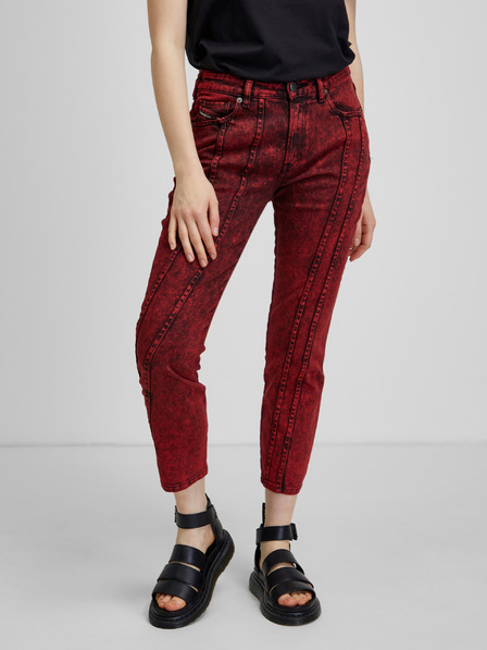 Diesel Diesel Rot Damen Cropped Slim Fit Jeans