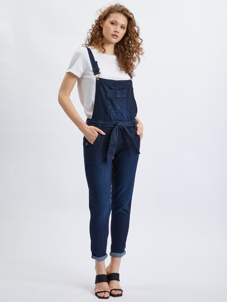 Orsay Dunkelblaue Slim Fit Damenjeans mit Lack ORSAY