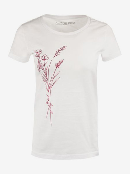 ALPINE PRO Weißes Damen-T-Shirt ALPINE PRO Gabora