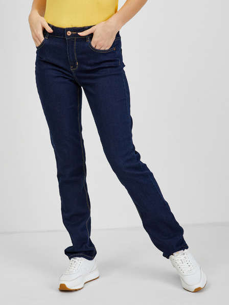 Orsay Dunkelblaue Damenjeans straight mid waist ORSAY