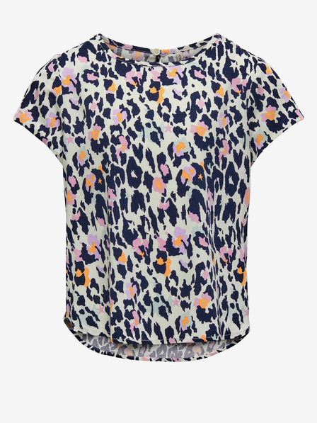 ONLY Cremefarbenes gemustertes Mädchen-T-Shirt ONLY Scarlett
